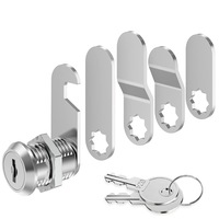 Incuietoare cutie postala, Metal, 2 chei incluse, cu lungimea partii filetate 20 mm, Argintiu