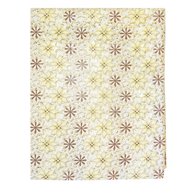 Fata de masa Natalia, 137x100 cm, imitatie broderie, pvc semitransparent, ST4
