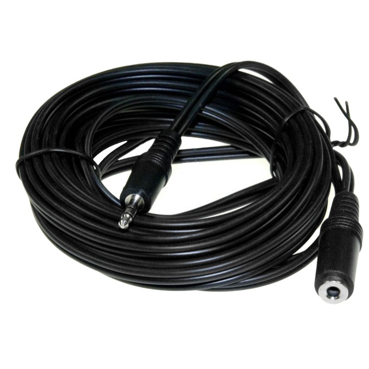 Sztereó kábel, apa JACK - 3,5mm, anya JACK 3,5mm, 5,0m