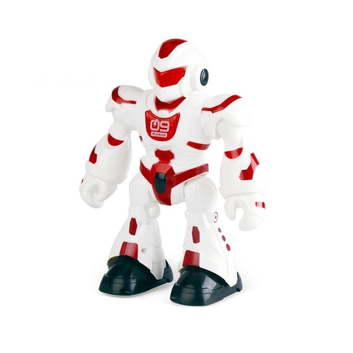 Ælements® távirányítós játékrobot, táncol és sétál, 10 dal, 23cm, piros