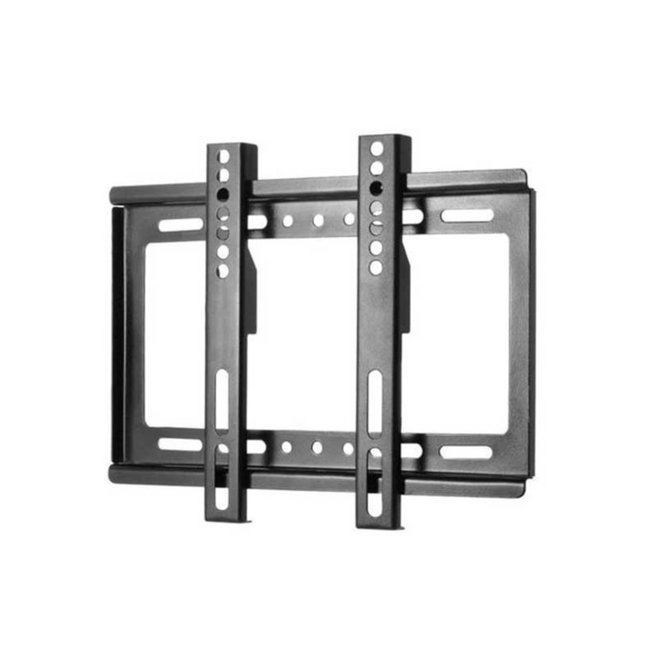 Suport TV perete 14-42 inch (36 cm - 107 cm), maxim 25 kg, Reglabil +15 grade sus-jos, Otel, Negru, Zutech Elemp Group
