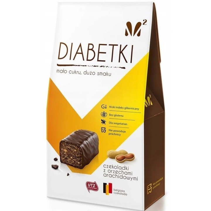 Ciocolata cu arahide, Diabetki, 100g