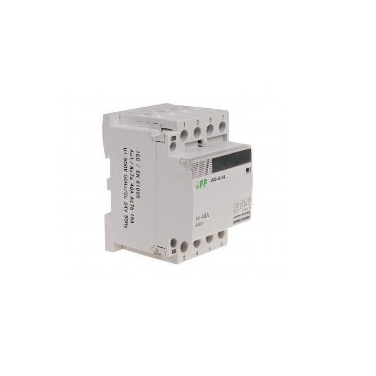 Модулен контактор 40A 4×NO 24V AC ST40-40-40-24V F&F - eMAG.bg