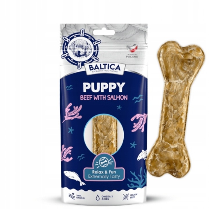 Recompense de mestecat cu oase pentru catei, Wesolypupil, Somon