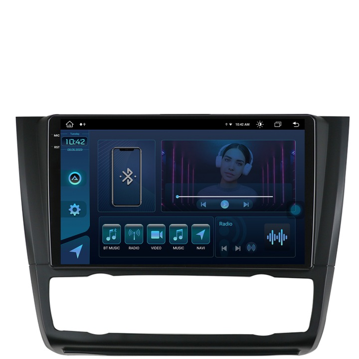 Navigatie Autodrop BMW Seria 1 E87 (2007-2011), Clima Automata, Android 13, X-Octacore, 8GB RAM, 256GB ROM, 9.25 Inch - AD-BGX9008, AD-BGRKIT399