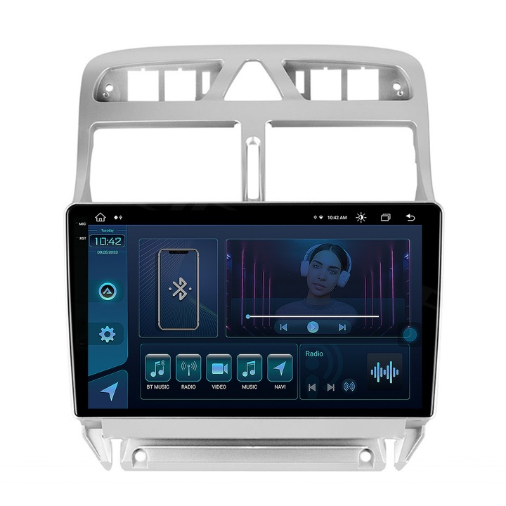 Navigatie Autodrop Peugeot 307, Android 13, X-Octacore, 8GB RAM, 256GB ROM, 9.25 Inch - AD-BGX9008, AD-BGRKIT266S