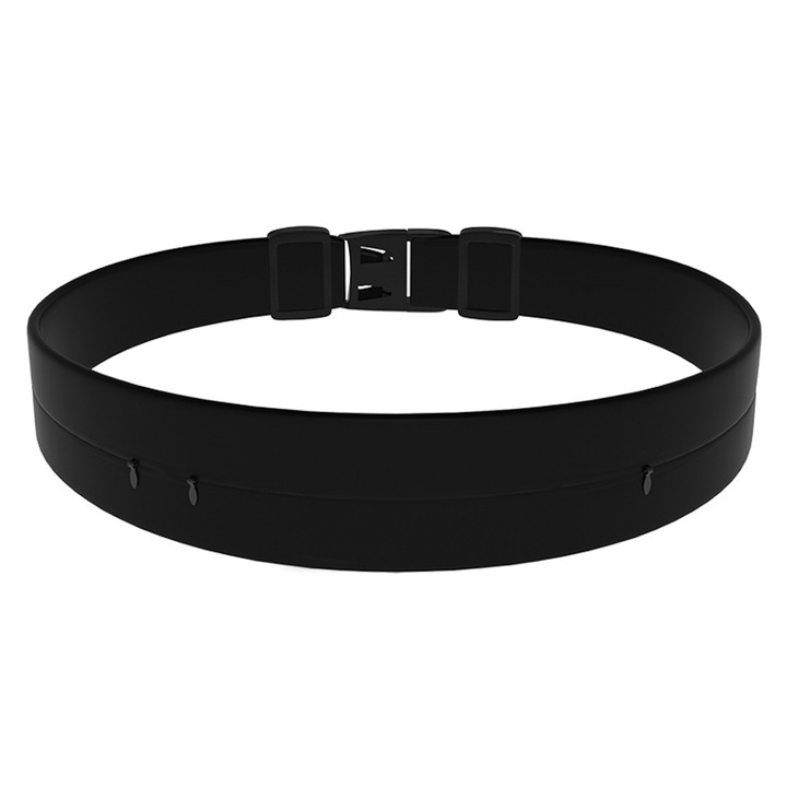 Jormftte sporttáska, állítható, vízálló, 30x15cm, ébenfekete színű