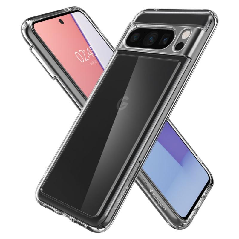 CYRILL Spigen Ultra Color Cover Per Google Pixel 8 Pro (2023) - Custodia Grigio Scuro Con Anello Fotocamera Contrasto, Tecnologia Air Cushion E Cinturino Incluso