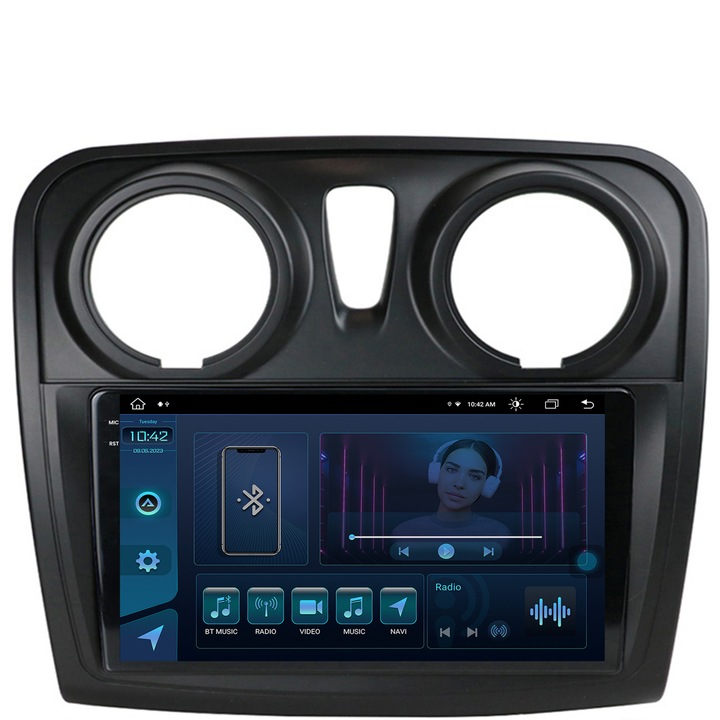 Navigatie Autodrop Dacia Logan, Sandero, Android 13, X-Octacore, 8GB RAM, 256GB ROM, 9.5 Inch - AD-BGX9008, AD-BGRKIT376