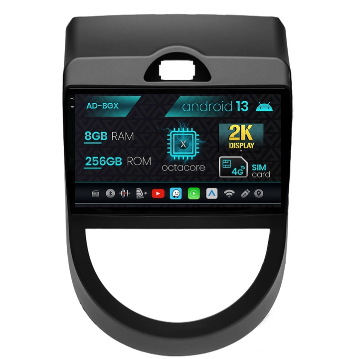 Navigatie Autodrop Kia Soul (2009-2013), Android 13, X-Octacore, 8GB RAM, 256GB ROM, 9.5 Inch - AD-BGX9008, AD-BGRKIT215V2
