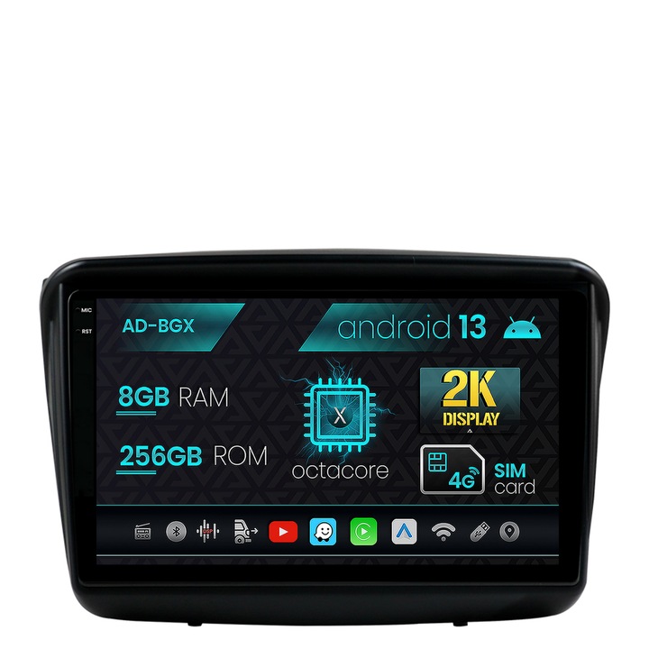 Navigatie Autodrop Mitsubishi L200, Pajero Sport, Android 13, X-Octacore, 8GB RAM, 256GB ROM, 9.5 Inch - AD-BGX9008, AD-BGRKIT278