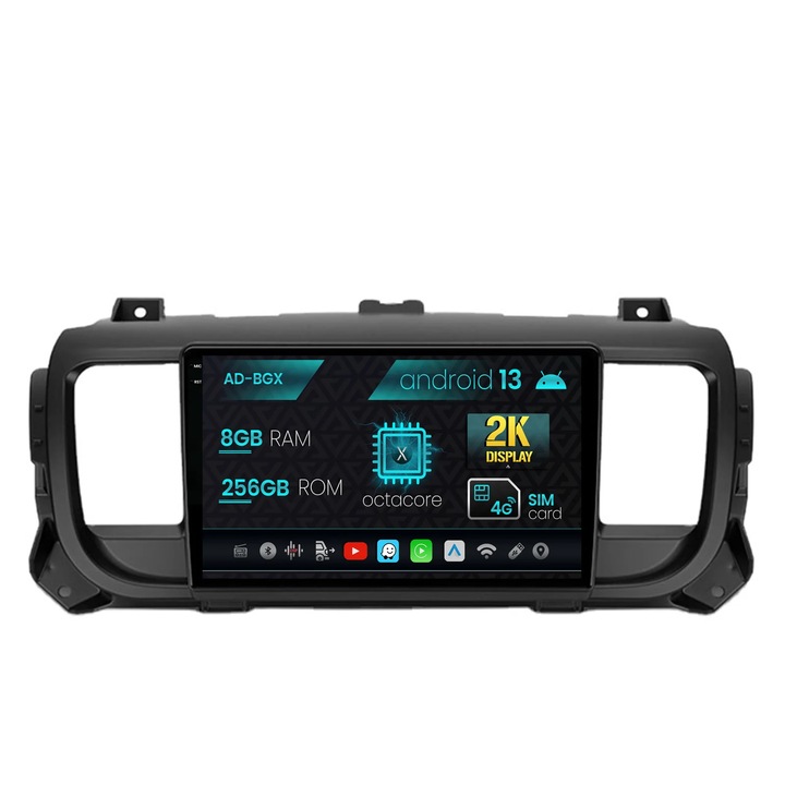Navigatie Autodrop Citroen Jumpy, Peugeot Expert (2017-2021), Android 13, X-Octacore, 8GB RAM, 256GB ROM, 9.5 Inch - AD-BGX9008, AD-BGRKIT348