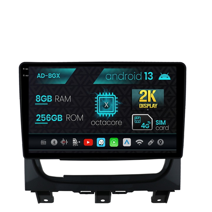 Navigatie Autodrop Fiat Strada, Idea (2011-2016), Android 13, X-Octacore, 8GB RAM, 256GB ROM, 9.5 Inch - AD-BGX9008, AD-BGRKIT350