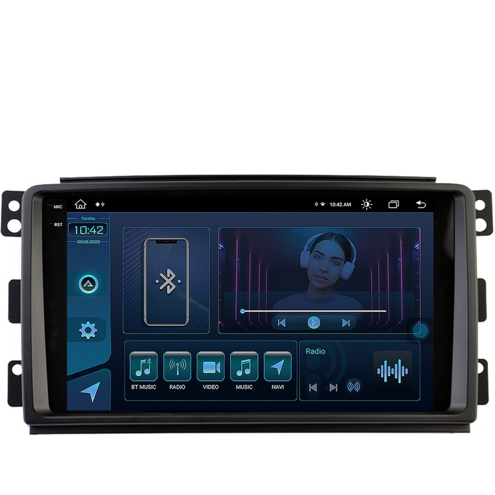 Navigatie Autodrop Smart For Two (2007-2010), Android 13, X-Octacore, 8GB RAM, 256GB ROM, 9.5 Inch - AD-BGX9008, AD-BGRKIT417