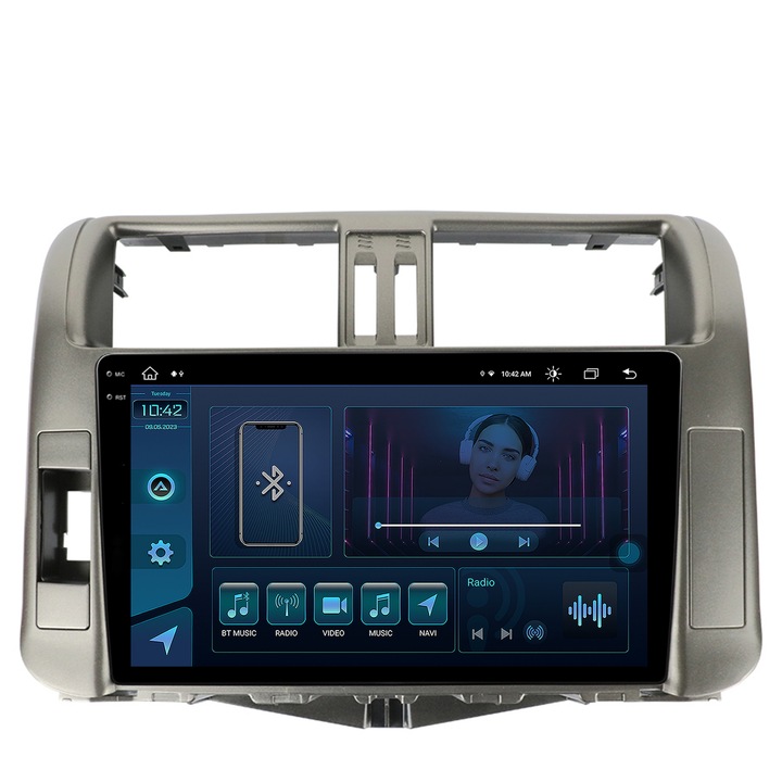 Navigatie Autodrop Toyota Land Cruiser, Prado (2009-2016), Android 13, X-Octacore, 8GB RAM, 256GB ROM, 9.5 Inch - AD-BGX9008, AD-BGRKIT070