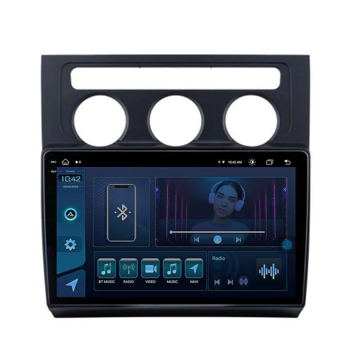 Navigatie Autodrop Volkswagen Touran (2003-2010), Android 13, X-Octacore, 8GB RAM, 256GB ROM, 10.36 Inch - AD-BGX10008, AD-BGRKIT053
