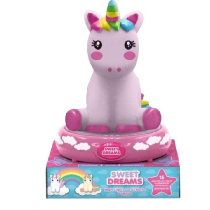 Sweet Dreams Unicorn lámpa, Kids Euroswan, PVC, 25 cm, rózsaszín