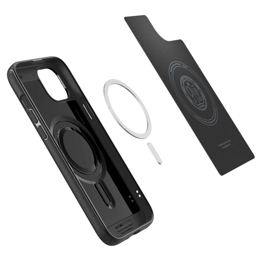 Husa pentru iPhone 15, Spigen Mag Armor, Matte Black