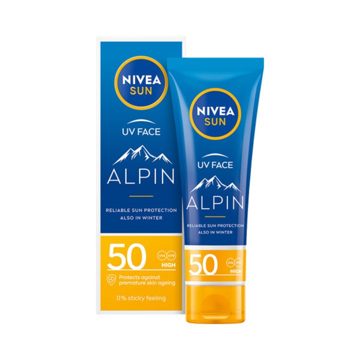 Слънцезащитен крем за лице Nivea Sun Alpin SPF 50, Хидратиращ, 50 мл