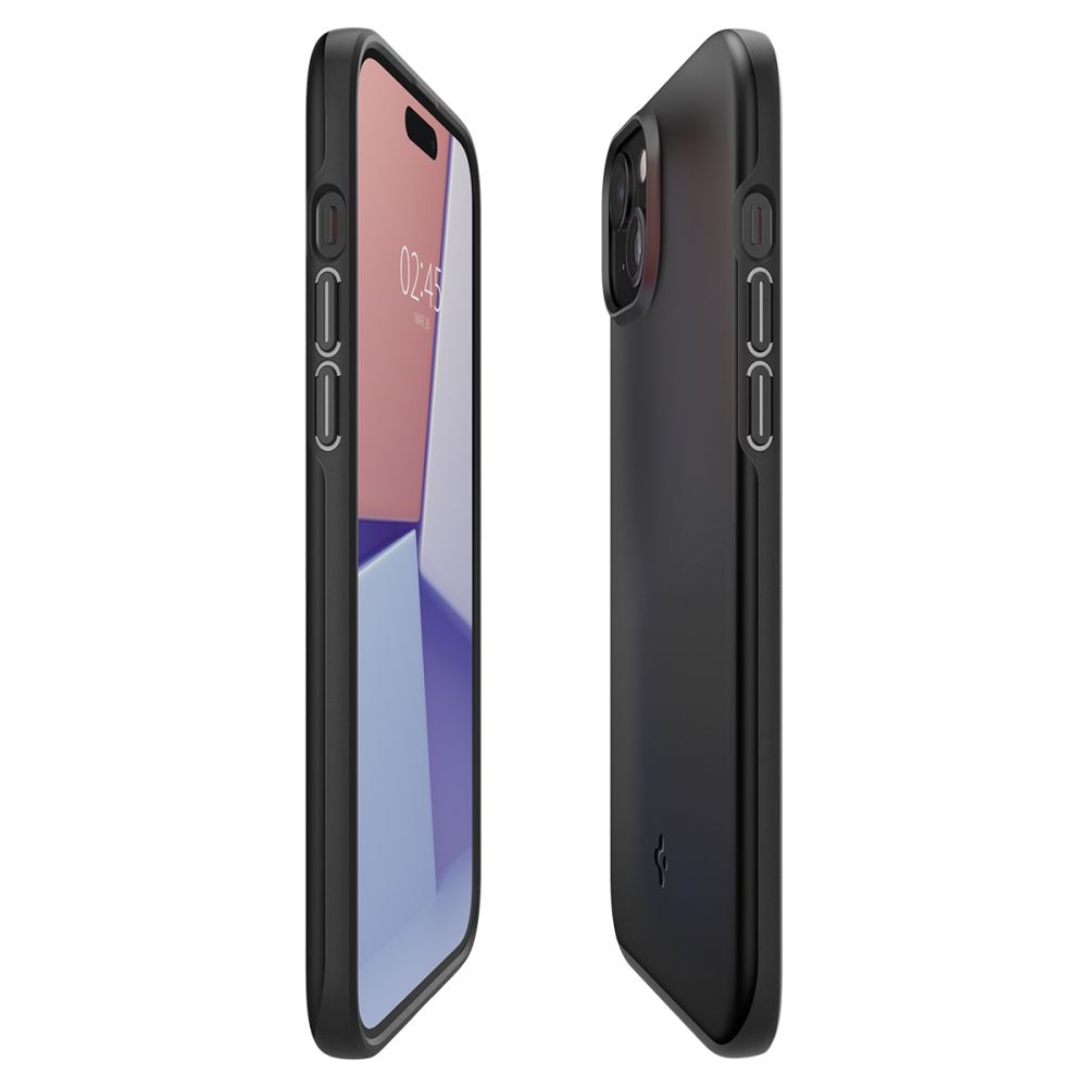 Husa pentru iPhone 15, Spigen Thin Fit, Black