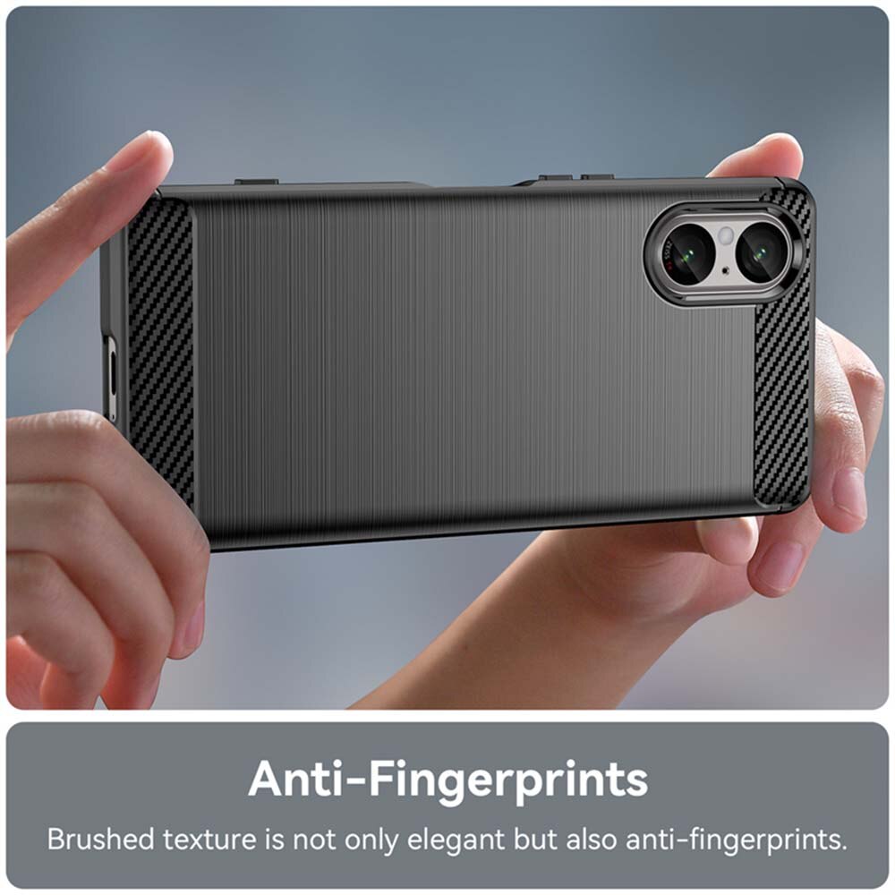 Husa telefon, Smartphosis, Pentru Sony Xperia 5 V, Negru