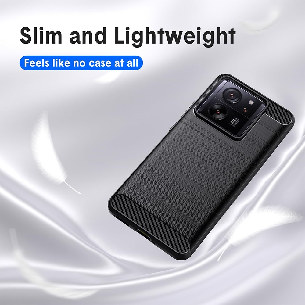 Husa pentru Xiaomi 13T / 13T Pro, Accesorio Carbon Silicone, Black