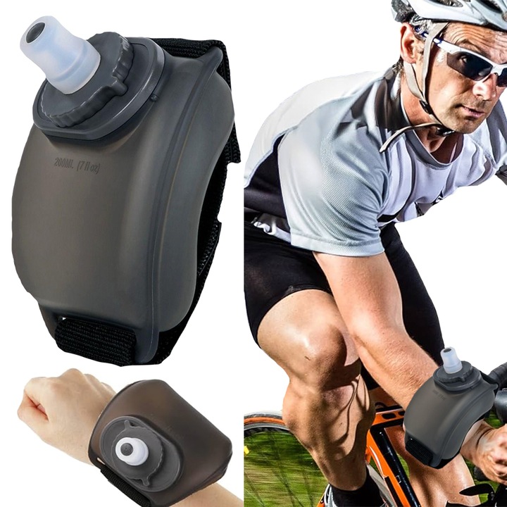 Hazelnut, Hordható Sport kulacs, érintésmentes, HA005, Fekete