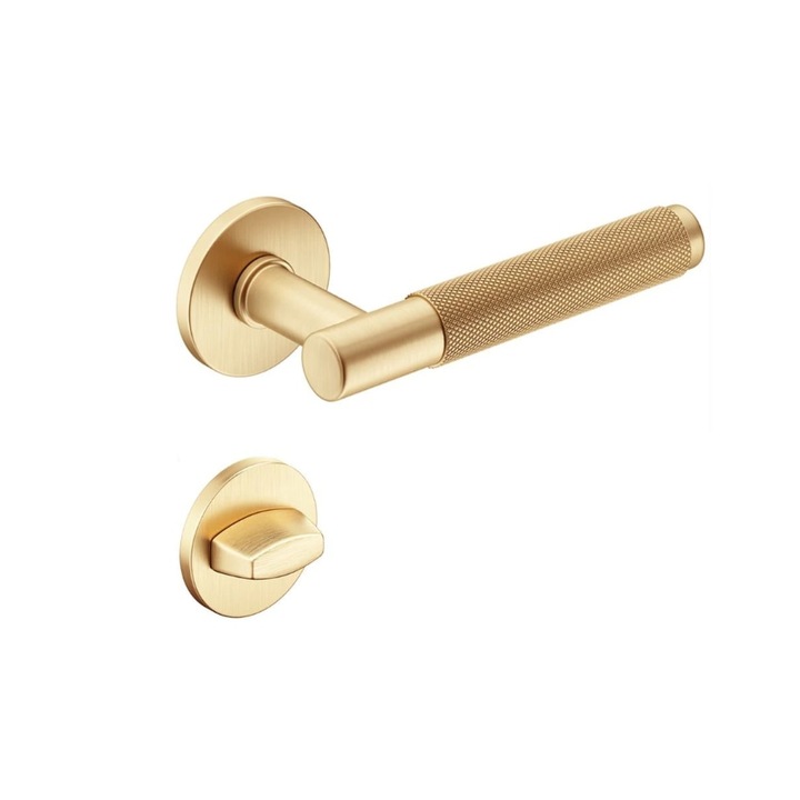 Maner usa interior, CAHUL, rozeta Baie/WC, Auriu Mat