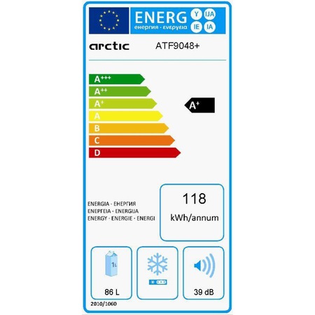 Frigider cu o usa Arctic ATF9048+, 86 l, Clasa A+, H 81.8 cm, Alb
