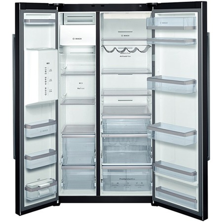 Side by side ColorGlass No Frost Bosch KAD62S51,capacitate 528 litri,clasa A+,sticla neagra