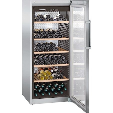 Vitrina de vinuri Liebherr WKes 4552 201 Sticle Clasa F H 165 cm Inox