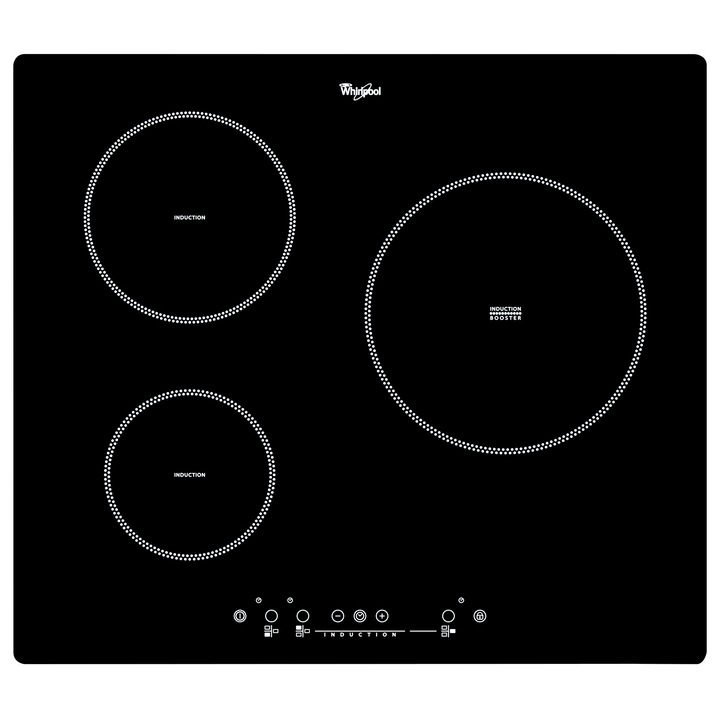 Плот за вграждане Whirlpool ACM800/NE, 3 Индукционни зони, Touch, Черно стъкло