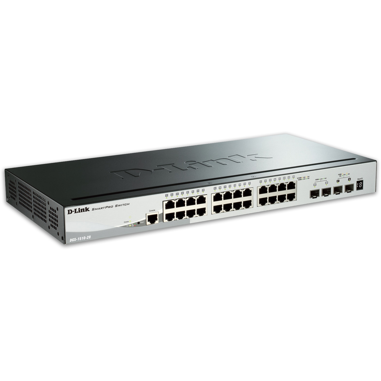 Switch D-link DGS-1510-28, 24-Port 10/100/1000 Mbps, 2xSFP, 2xSFP+ 10G