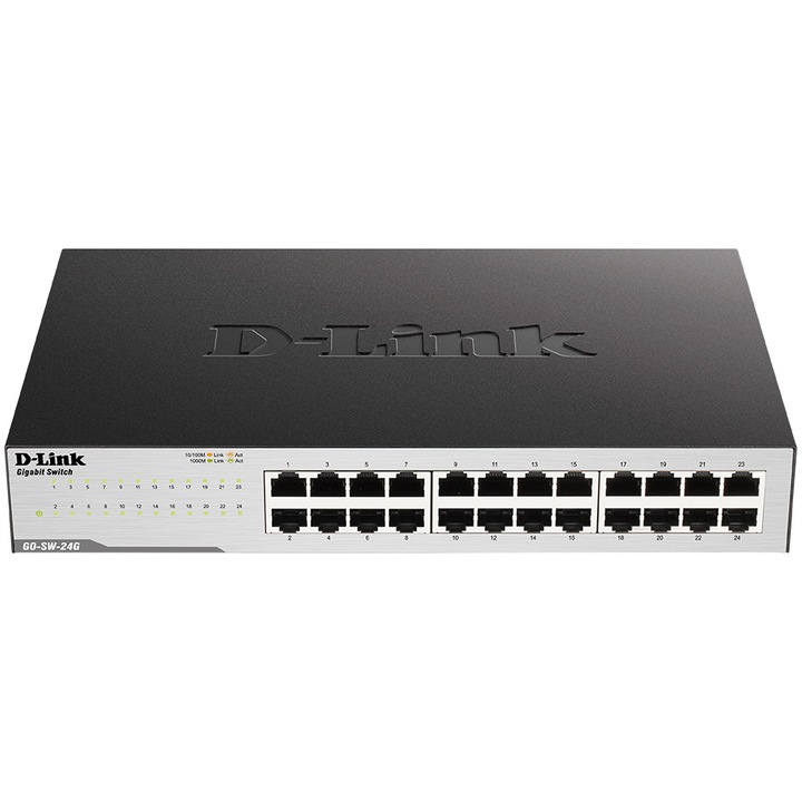 Switch D-link GO-SW-24G, 24-Port 10/100/1000 Mbps