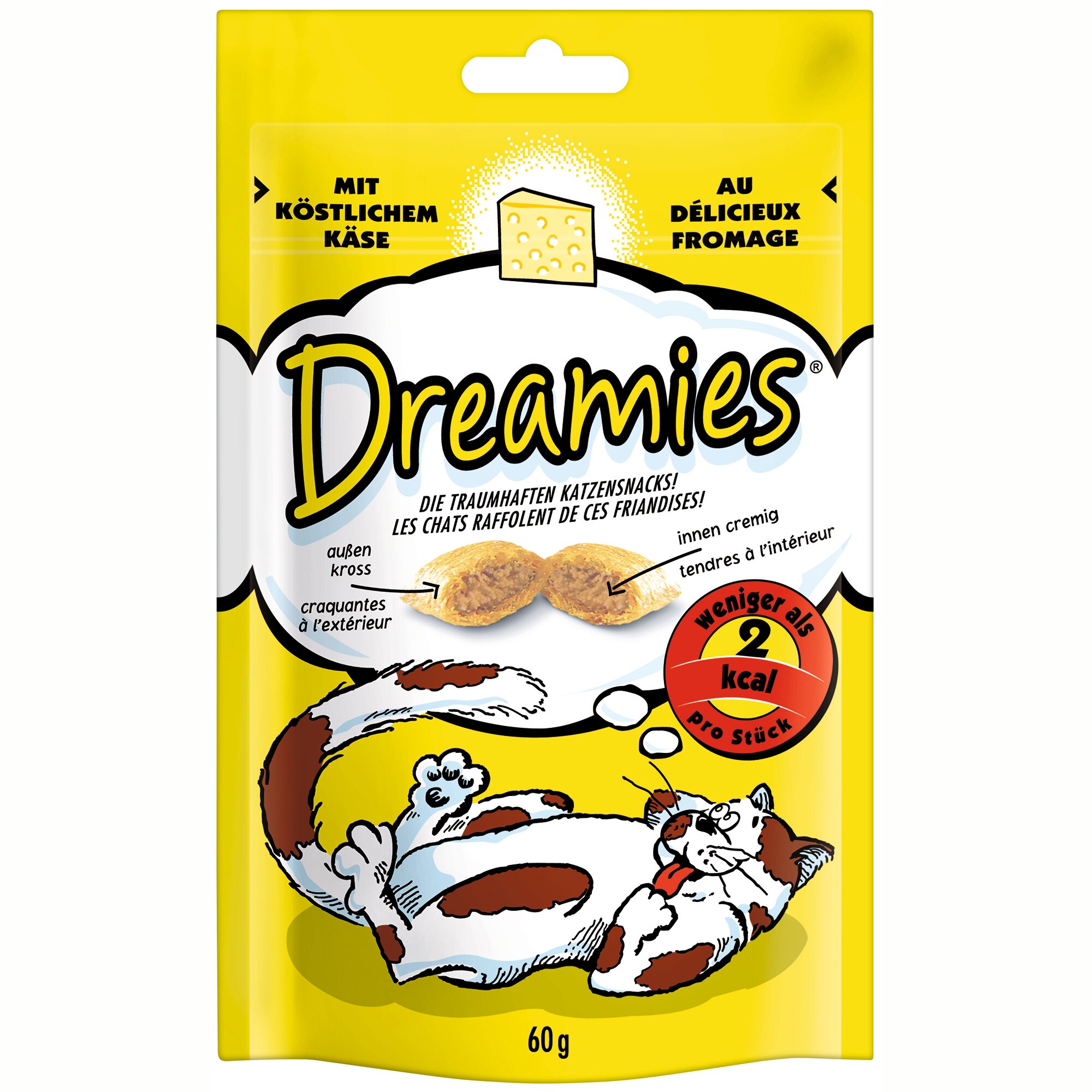 Recompense pentru pisici Dreamies, Branza, 60g