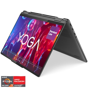 Laptop ultraportabil Lenovo Yoga 7 14ARP8 cu procesor AMD Ryzen™ 7 7735U pana la 4.7 GHz, 14", WUXGA, OLED, Touch, 16GB, 512GB SSD, AMD Radeon™ 680M Graphics, Windows 11 Home, Storm Grey, 3y on-site Premium Care