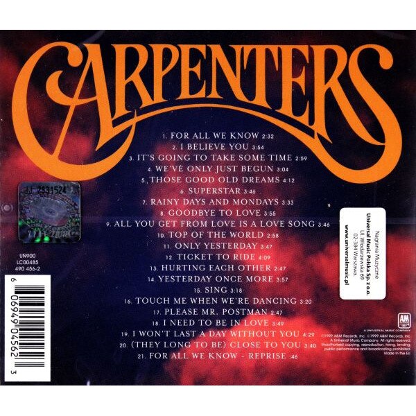 The Carpenters: Singles 1969-1981 [CD] - eMAG.hu