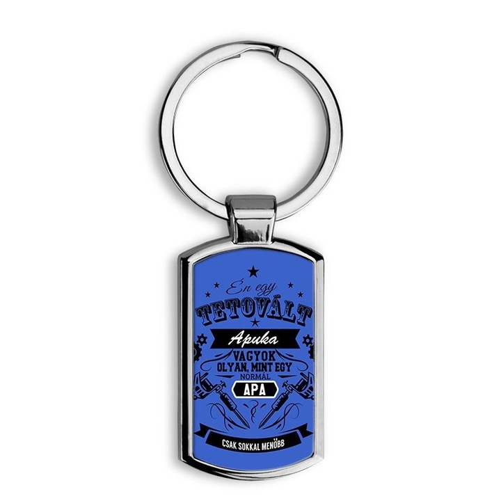 Tetőfedő apuka mintás fém kulcstartó 1