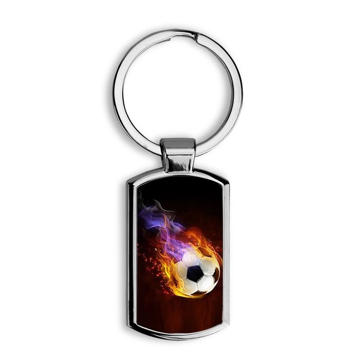 Foci mintás fém kulcstartó 2