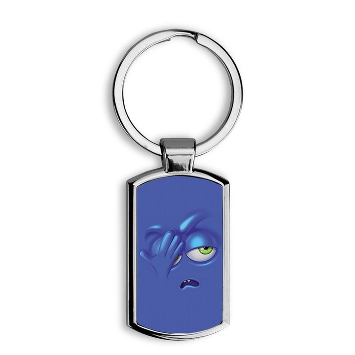 Smiley mintás fém kulcstartó 1