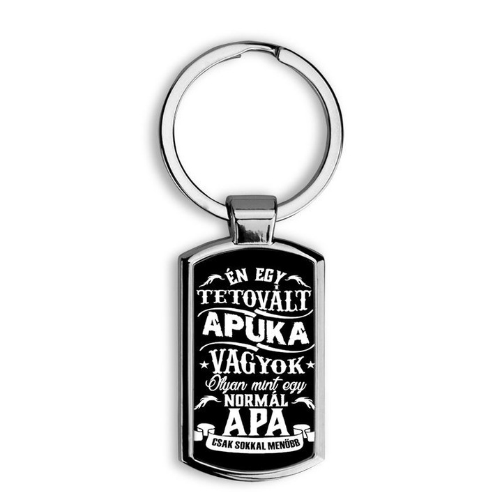 Tetovált apuka mintás fém kulcstartó 3
