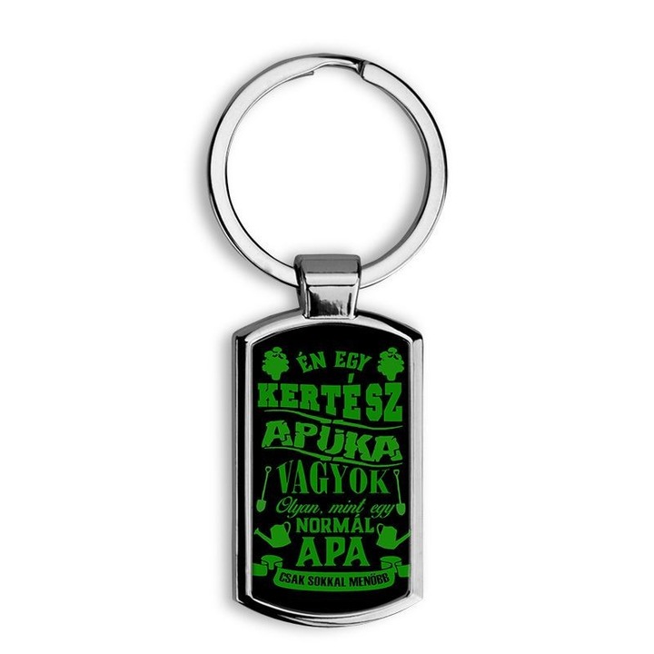 Kertész apuka mintás fém kulcstartó 2