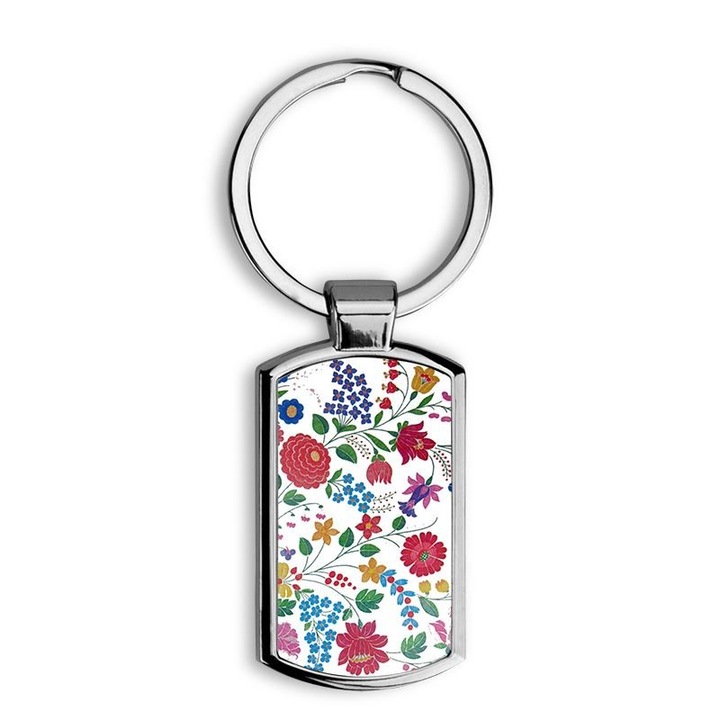 Kalocsai mintás fém kulcstartó 1