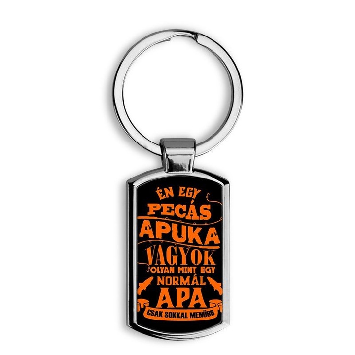 Pecás apuka mintás fém kulcstartó 3