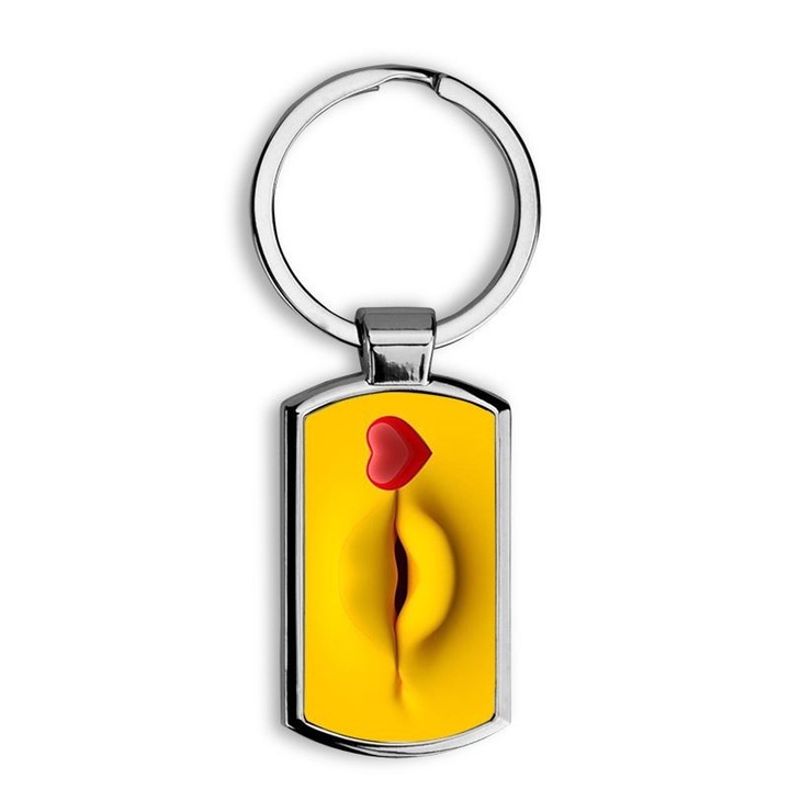 Smiley mintás fém kulcstartó 3