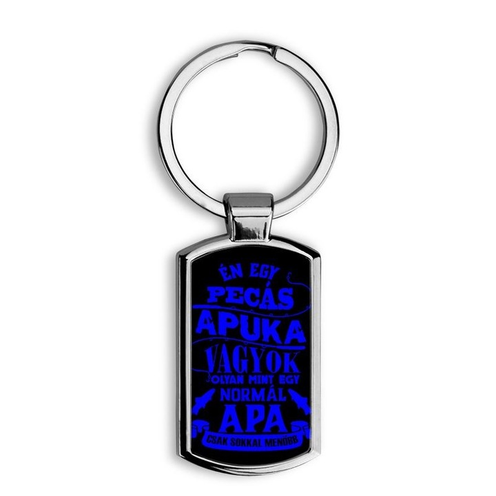 Pecás apuka mintás fém kulcstartó 6