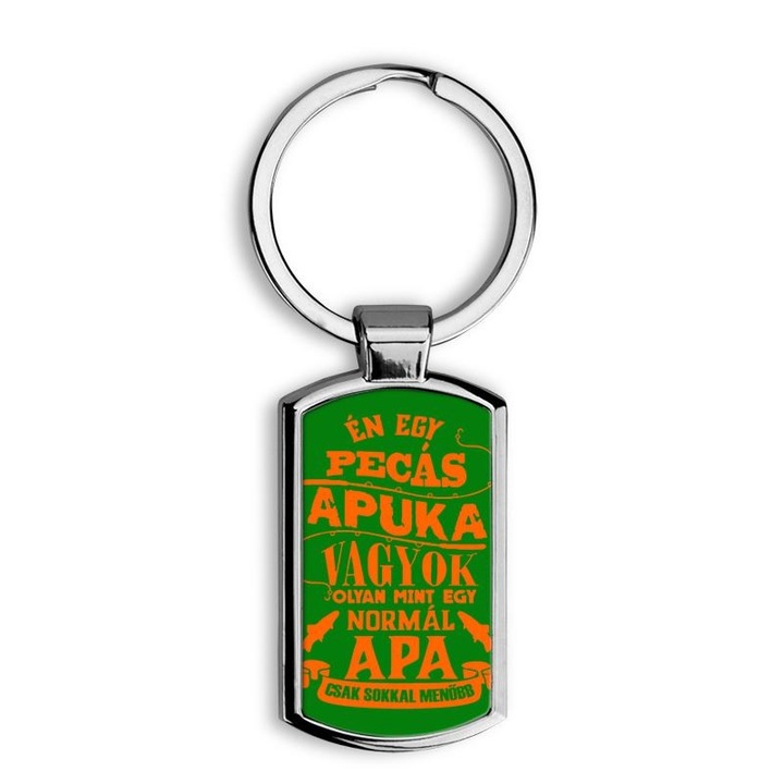 Pecás apuka mintás fém kulcstartó 4