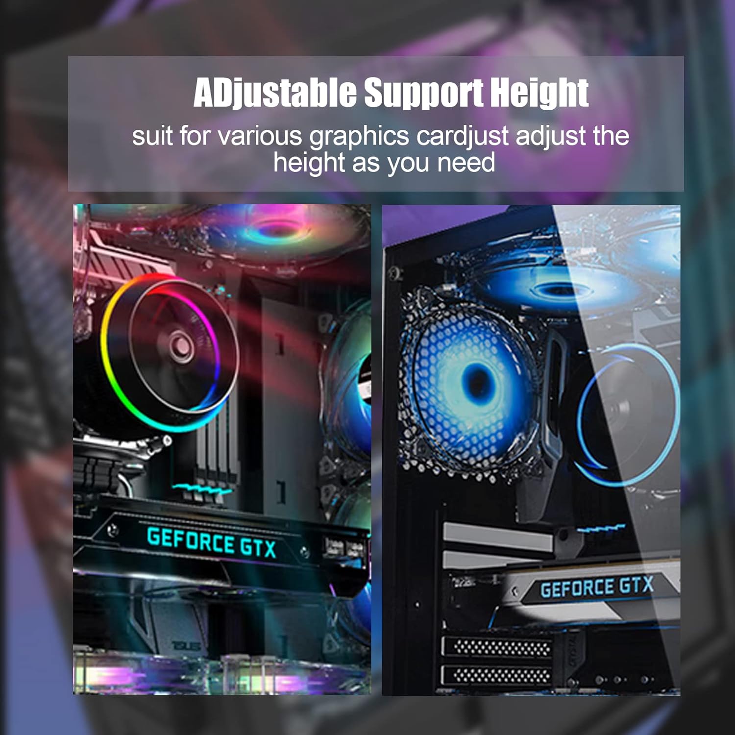 Suport stand placa video, pentru GPU, 50-80mm, extensibil, Negru - eMAG.ro