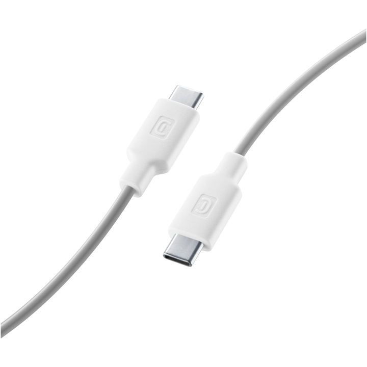 Cablu Date Cellularline, Stylecolor USB-C to USB-C 100cm, Alb