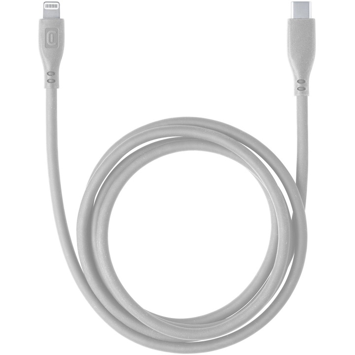 Cablu Date Cellularline, Soft USB-C to tip Lightning MFI 120cm, Gri